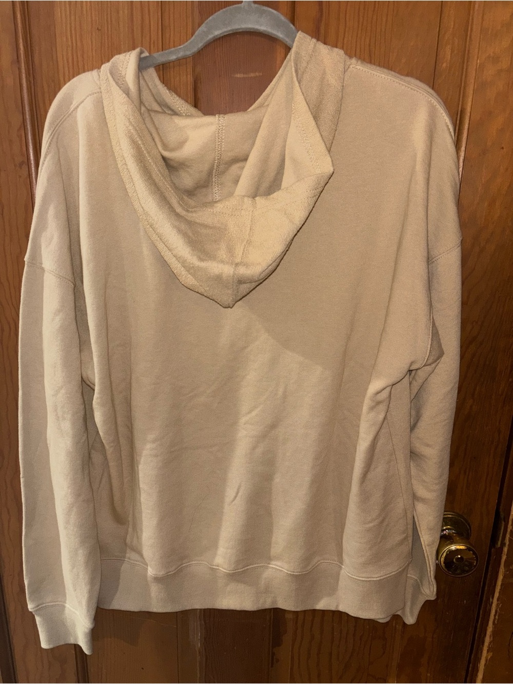 NWT Seven7 Safari Mixed Media Hoodie in Beige - Picture 7 of 7